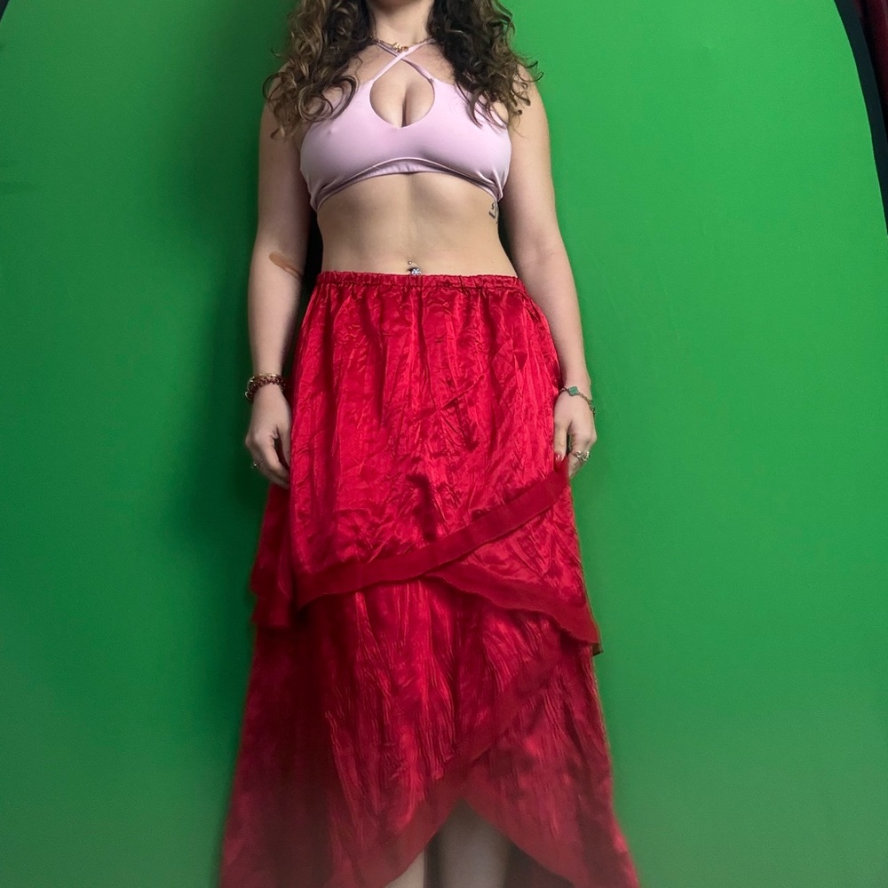 Elegant Red Women's Skirt